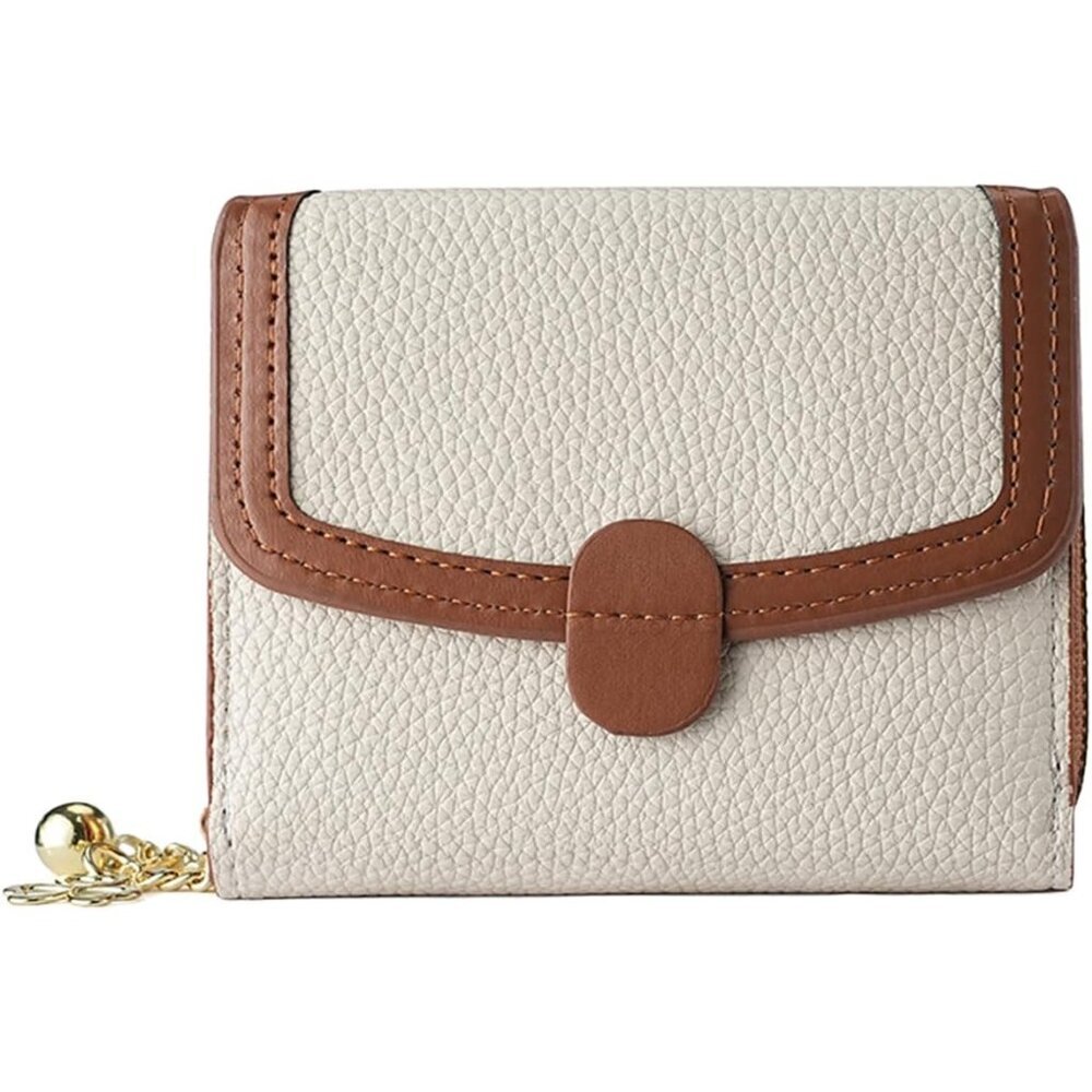 2 Pack Slim Minimalist Wallet Leather Card Holder for Men and Women White Pink